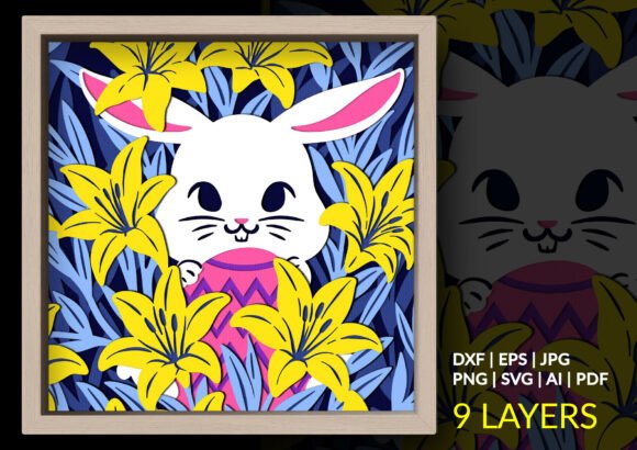 A Maker's Perspective on the Easter Bunny Lily Garden Shadow Box