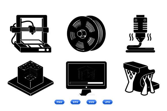 A Visual Toolkit for the 3D Printing Universe: The 3D Printing Icon Collection