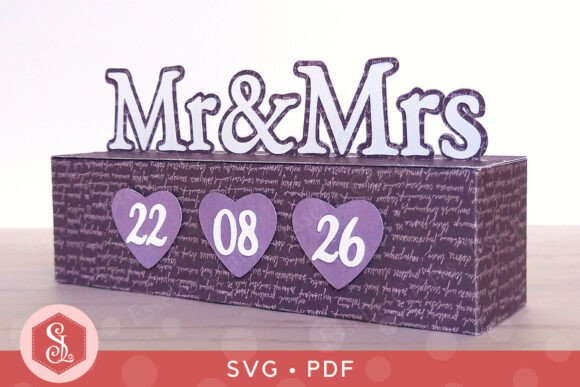 Create a Keepsake Wedding Favour with Mr & Mrs Treat Box Templates