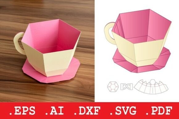 Hexagon Teacup and Saucer Gift Box Design Guide