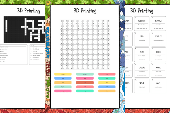 Integrating 3D Printing Concepts Through Engaging Puzzle Worksheets