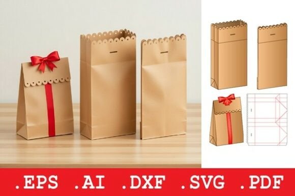 Scalloped Top Gift Bag with Ribbon Accent: A Complete Packaging Solution