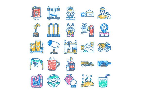 The Doodle Drawing Icons Collection Represen: A Sketch Aesthetic Powerhouse