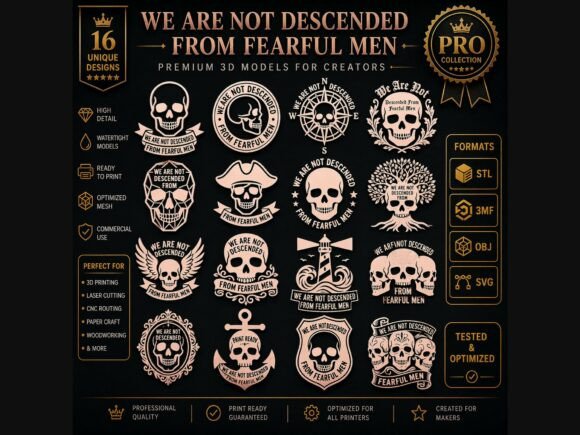 The Fearful Men Skull CNC Bundle Pack: A Deep Dive into Modern Digital Craftsmanship