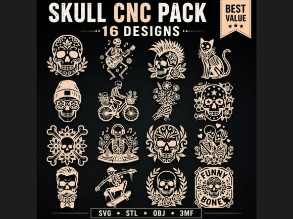 The Versatile Artistry of CNC-Ready Skeleton Design Collections