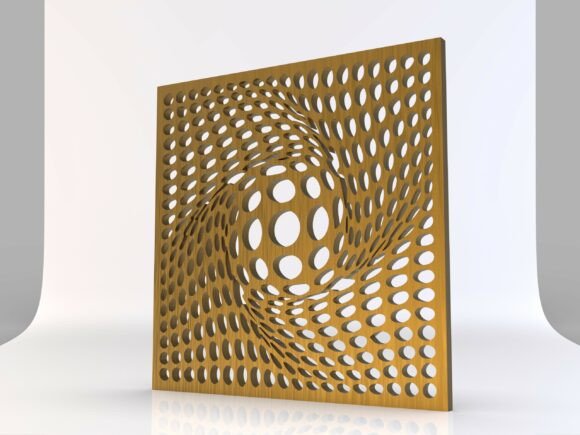 Transform Your Space with the Optical Illusion Vortex Panel STL