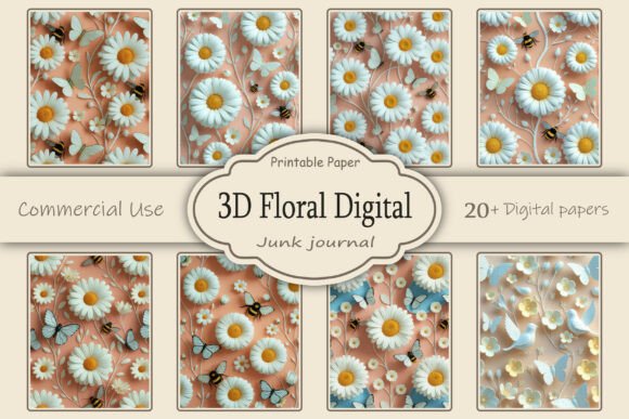 Understanding 3D Floral Junk Journal Digital Paper Collections