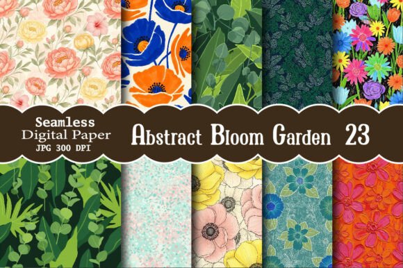 Unleash Creativity with Abstract Bloom Garden Seamless Papers